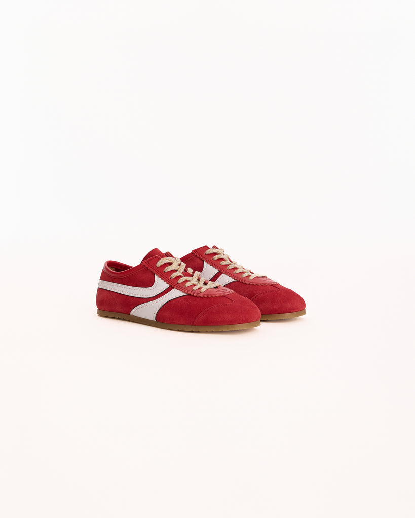 Dries Van Noten Suede Sneaker in red 