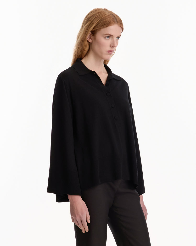 Dries Van Noten Talis Polo Sweater in black
