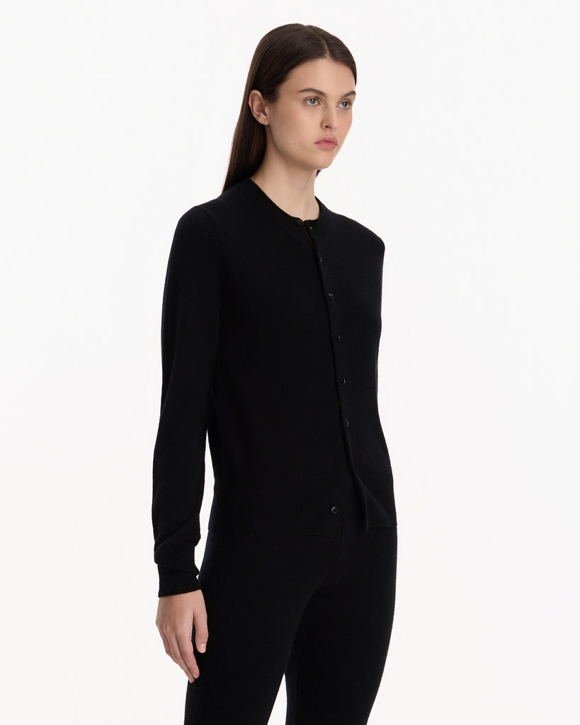 Extreme Cashmere N°300 Little 2 Cardigan in raven