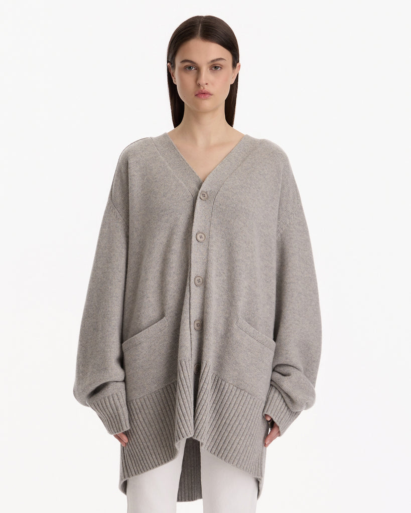 Extreme Cashmere N°378 Taurus Cardigan in grey