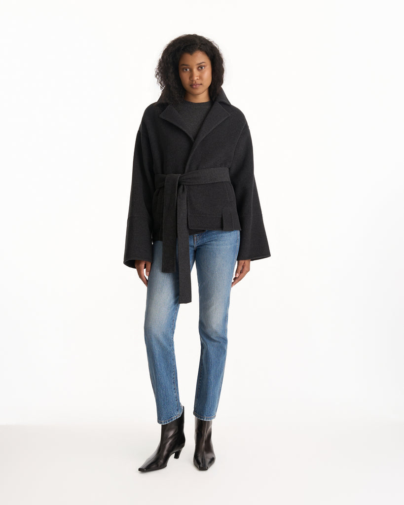Khaite Alder Jacket in charcoal