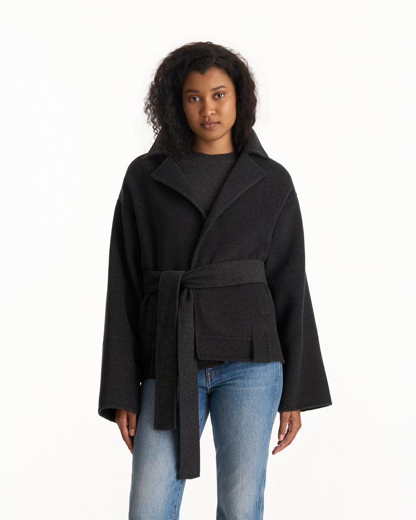 Khaite Alder Jacket in charcoal
