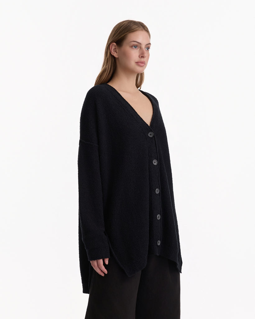 Lauren Manoogian Boucle Cardigan in black