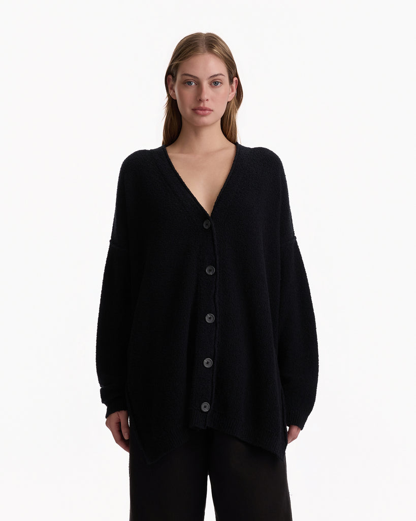Lauren Manoogian Boucle Cardigan in black