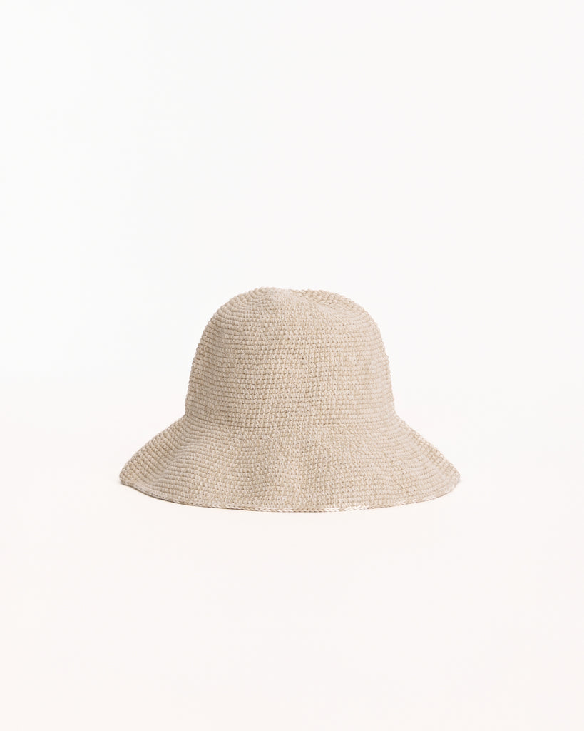 Lauren Manoogian Crochet Brim Hat in bone marl 