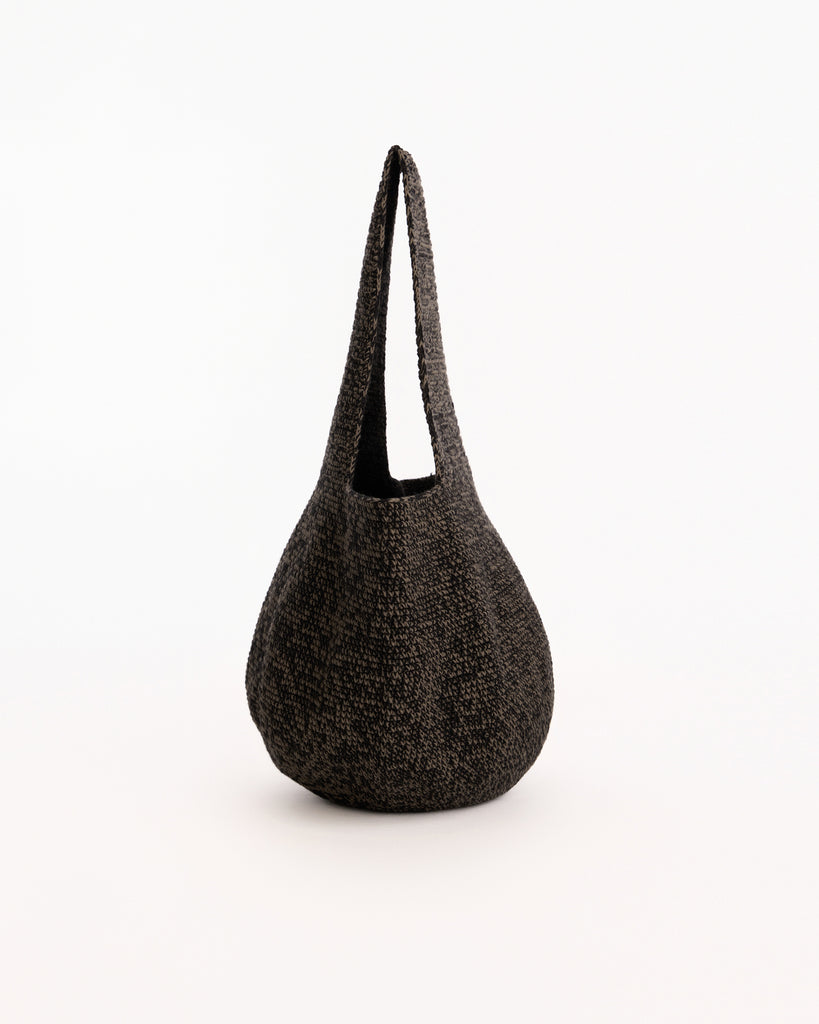 Lauren Manoogian Crochet Vessel Bag in black marl