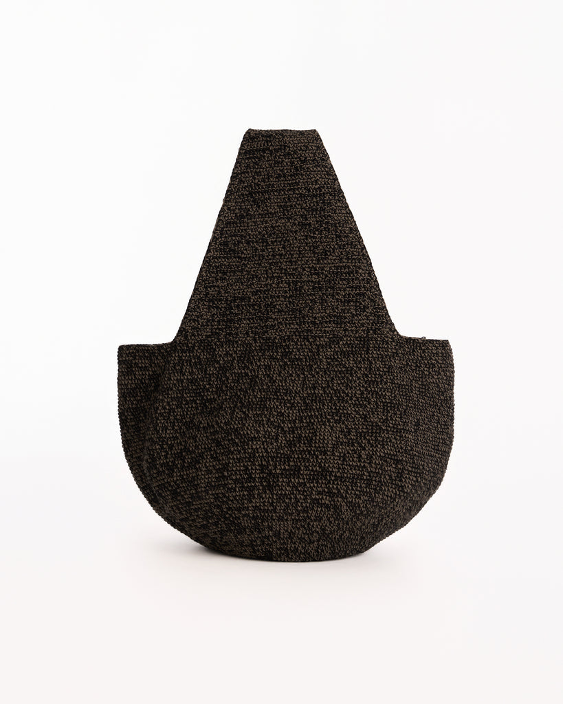 Lauren Manoogian Crochet Vessel Bag in black marl