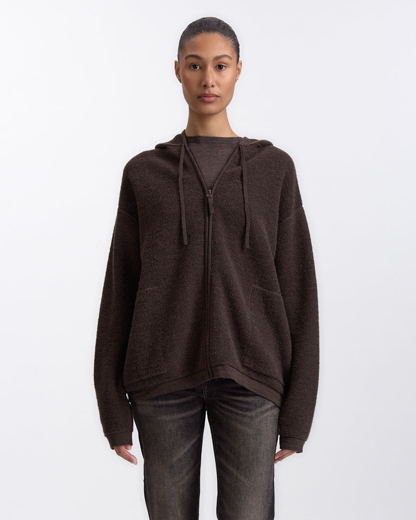 Lauren Manoogian Fine Terry Hood Cardigan