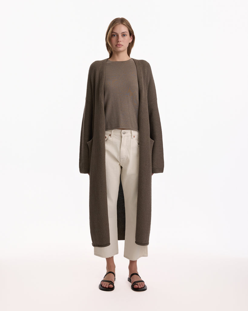 Lauren Manoogian Long Open Cardigan in rock