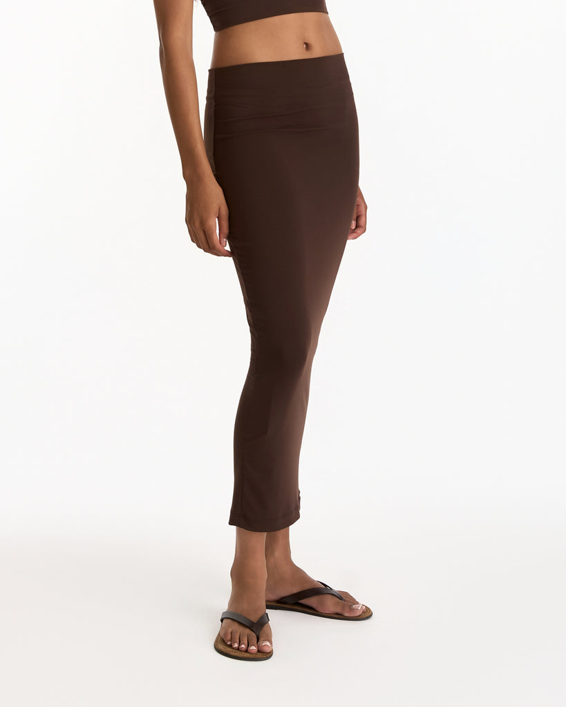 One Nineteen Tube Skirt in chocolate