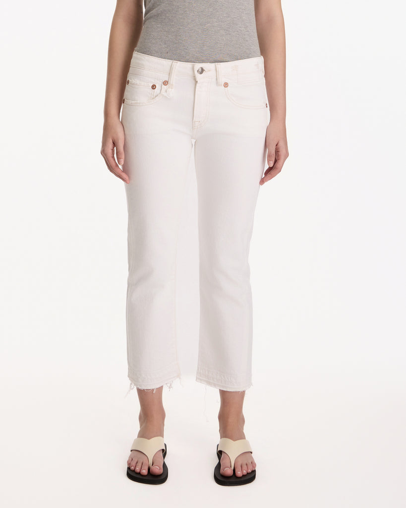 R13 Boy Straight in aerin white