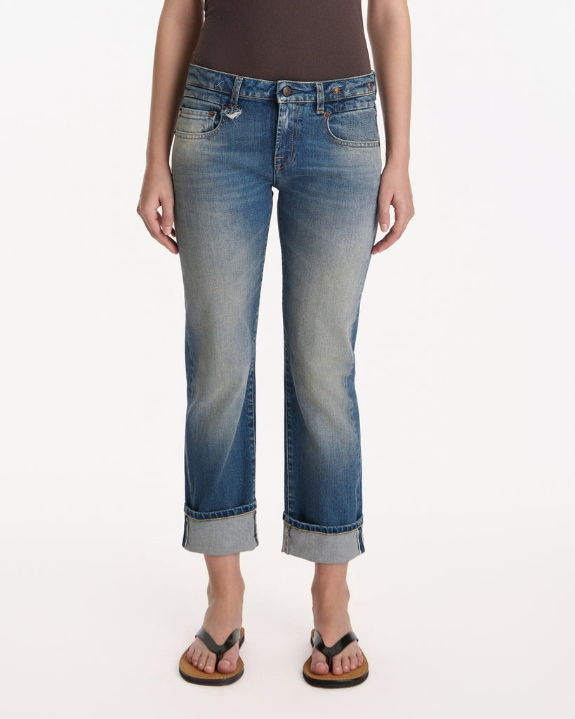 R13 Cuffed Boy Straight in abyss S blue