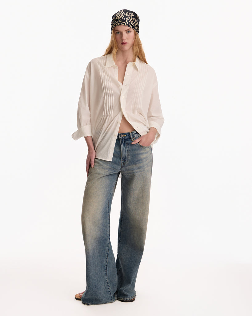 R13 D'Arcy Flare Jean in rivington blue