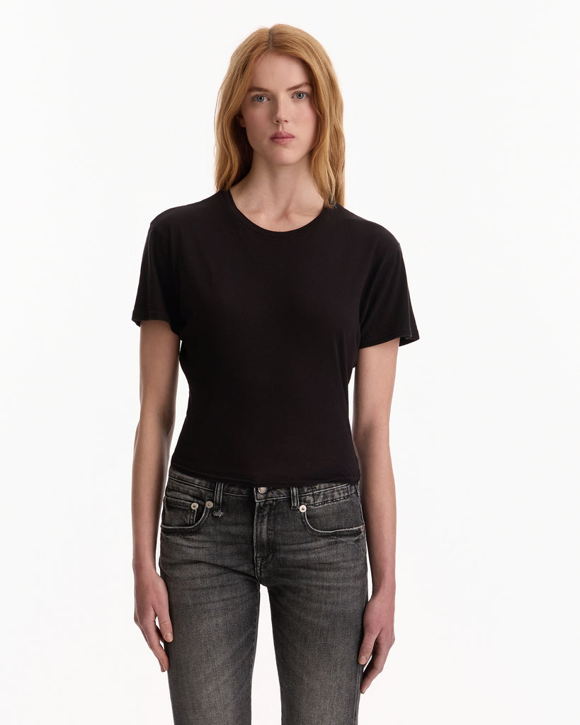 R13 Tight Waist Tee in black