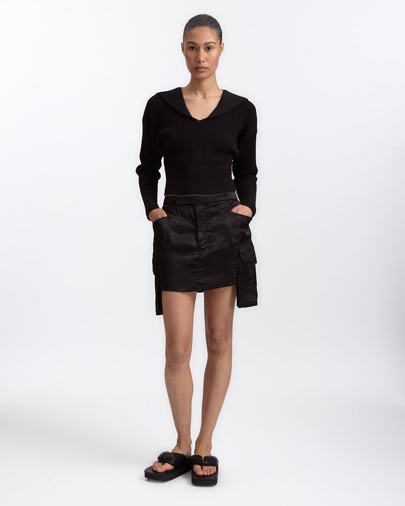 Rick Owens Dracu Cropped V Knit 