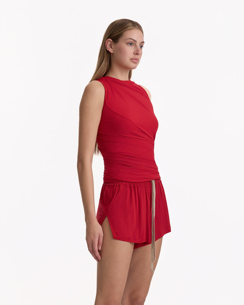 Rick Owens Lillies Luna Top in cardinal red