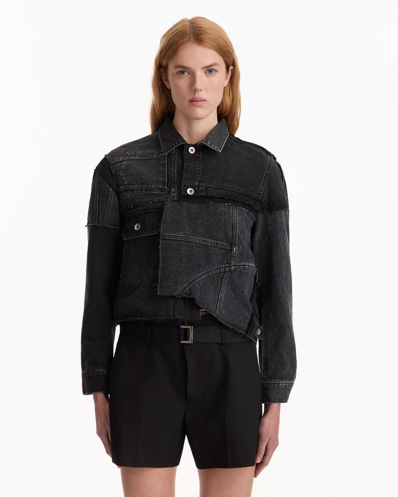 Sacai Denim Jacket in black