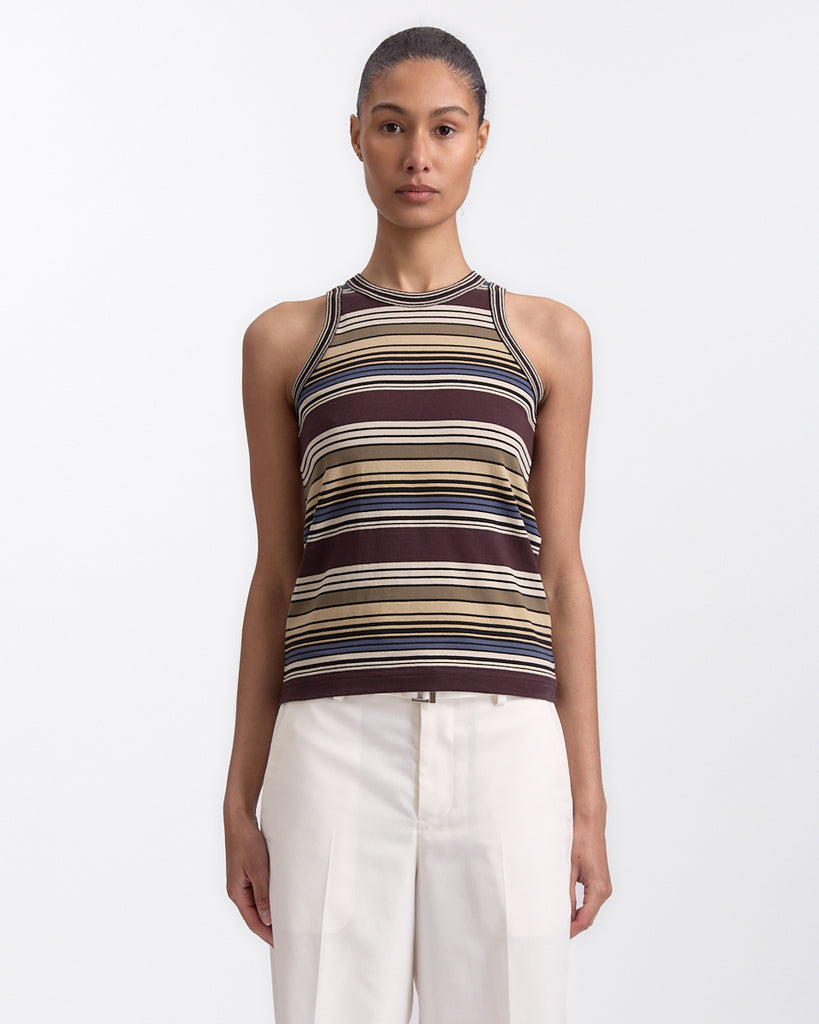 Sacai Horizontal Stripe Tank Top
