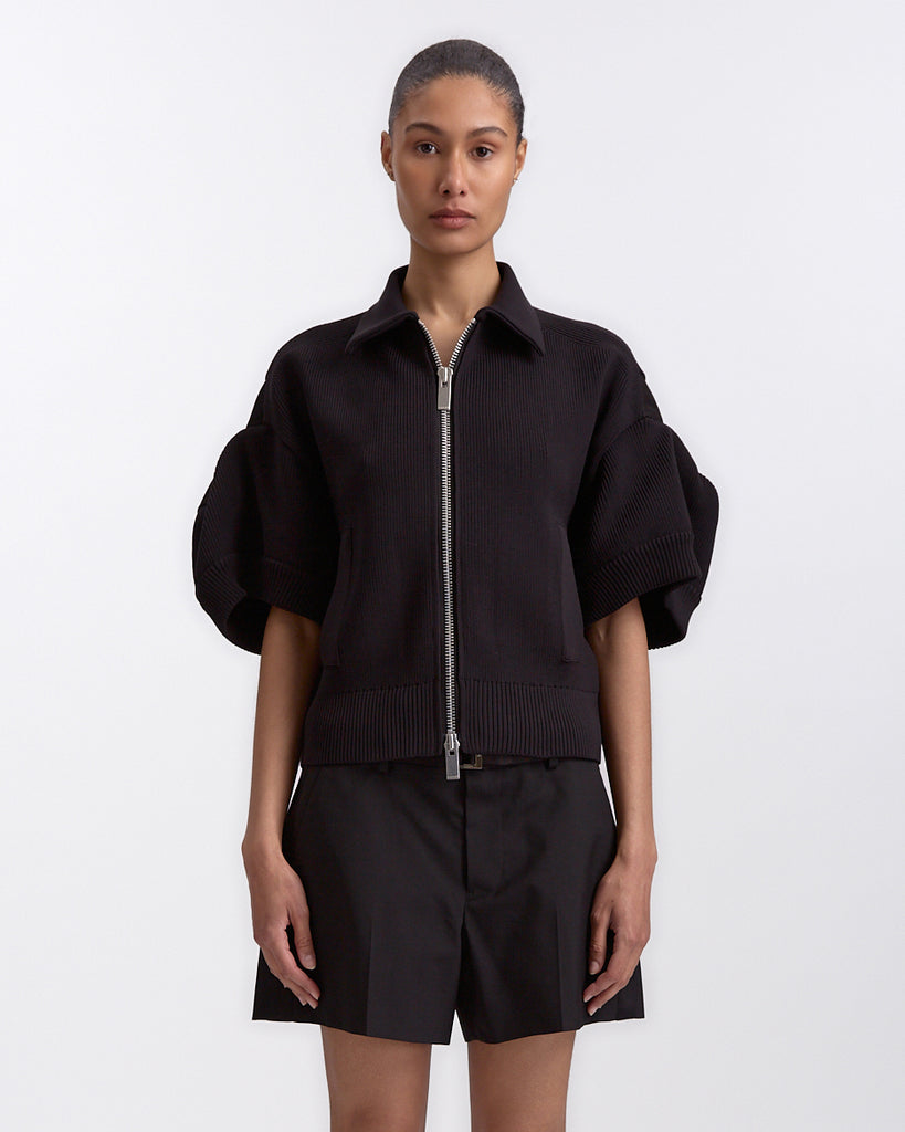 Sacai Knit Blouson in black