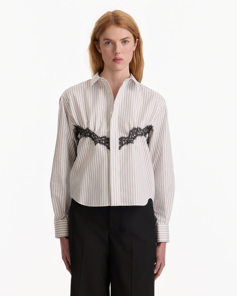 Sacai Poplin Shirt in off white