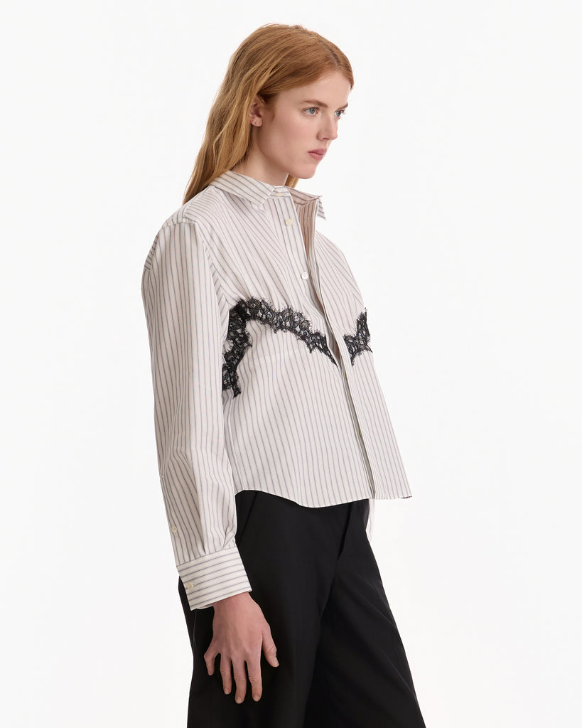 Sacai Poplin Shirt in off white