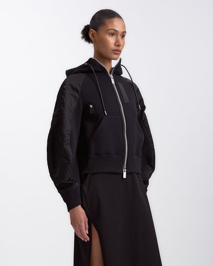 Sacai Sponge Sweat Hoodie in black
