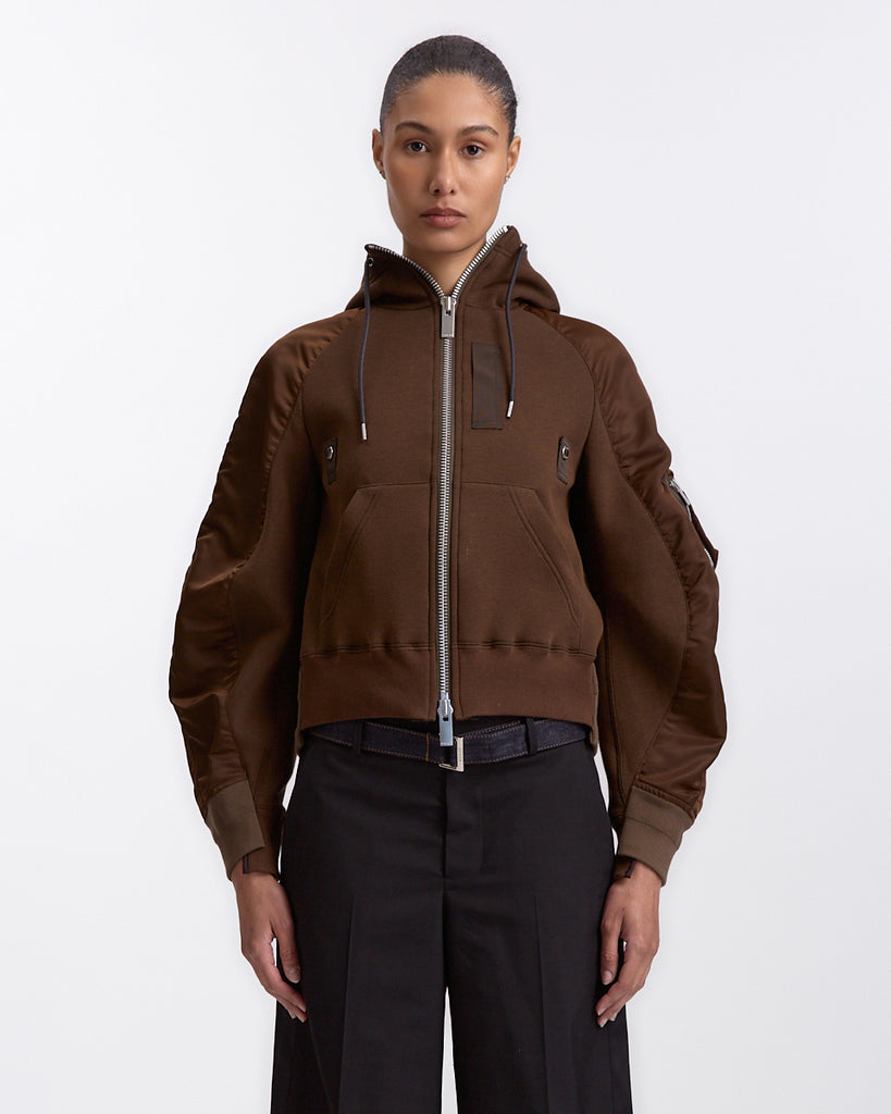 Sacai Sponge Sweat Hoodie brown 