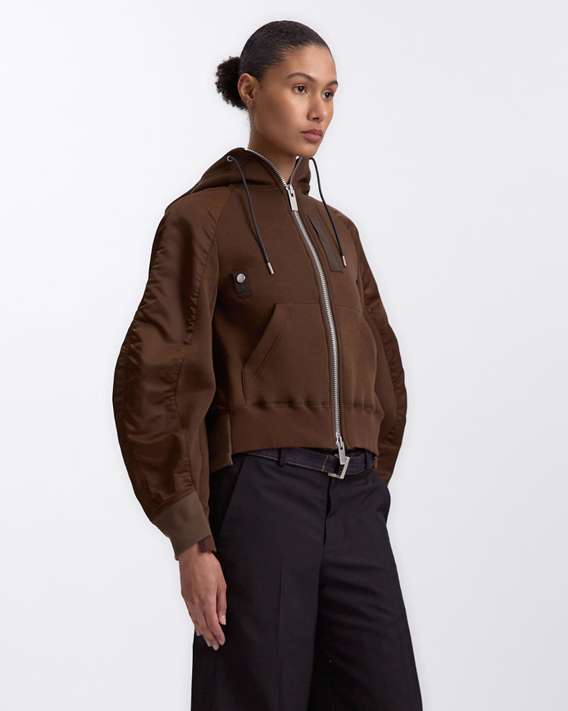 Sacai Sponge Sweat Hoodie brown 