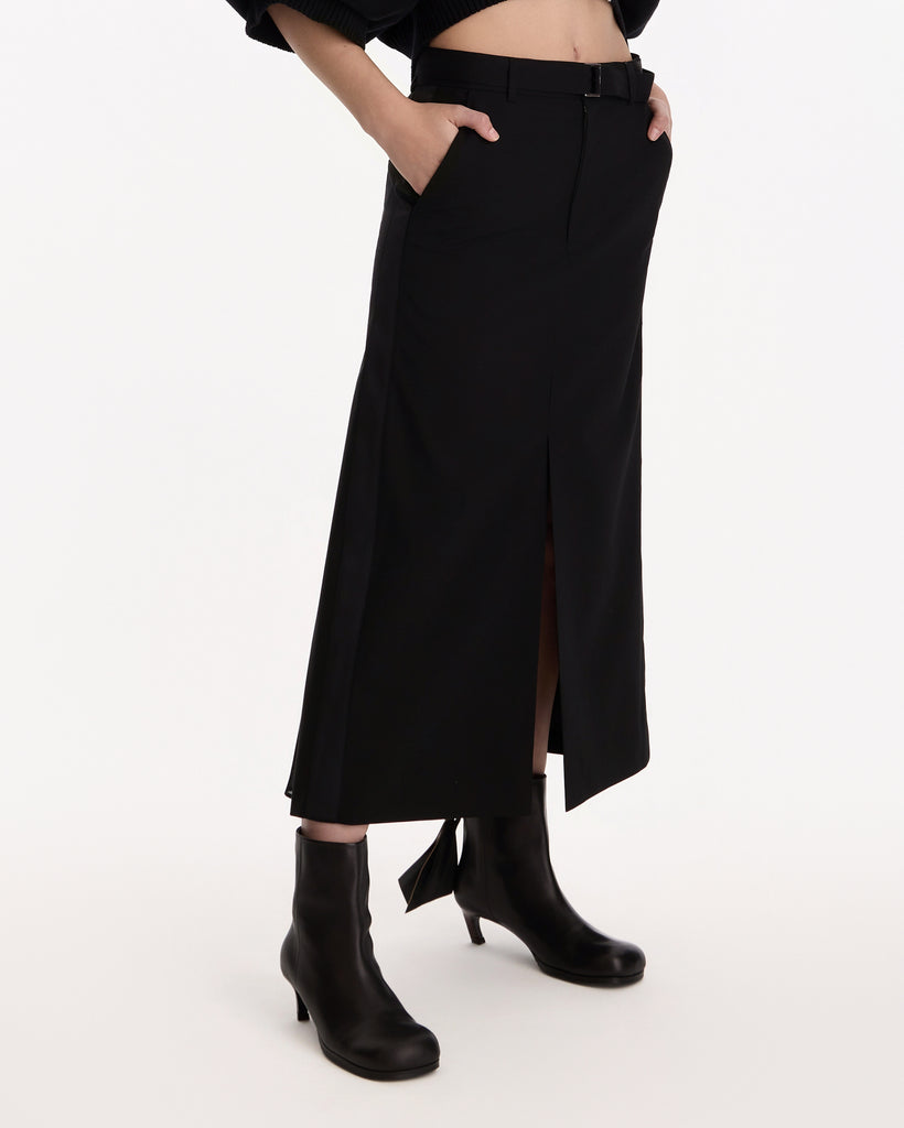 Sacai Wool Suiting Skirt in black