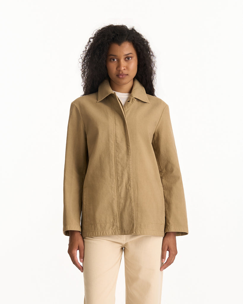 The Row Baeza Jacket in Sandy Buff