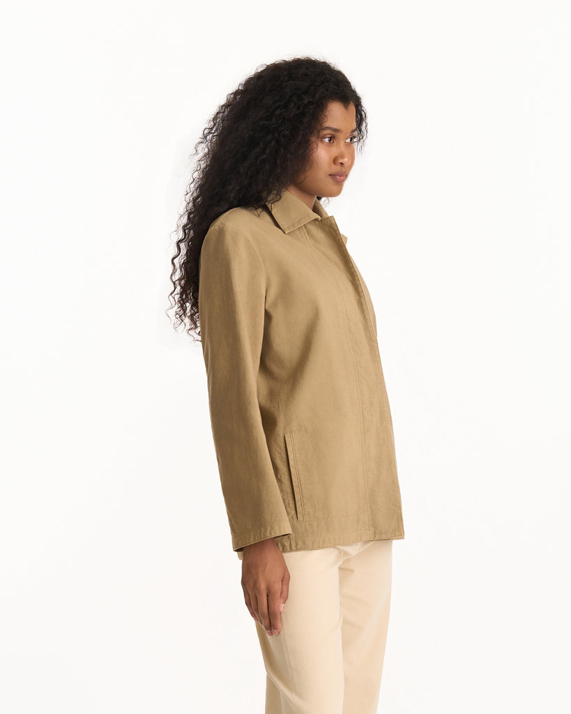 The Row Baeza Jacket in Sandy Buff