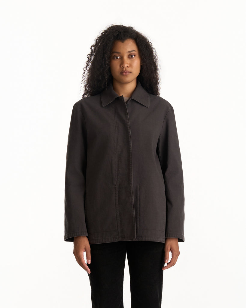 The Row Baeza Jacket in faded black