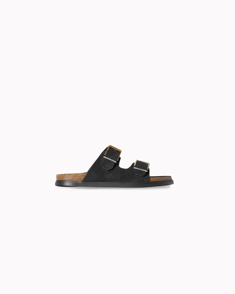 The Row Buckle Slide in black