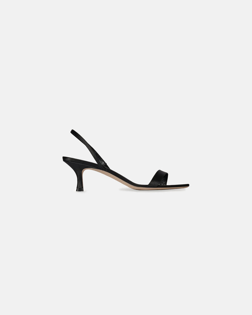 The Row Ella Kitten Slingback Heel in black