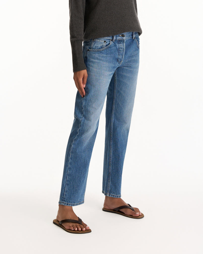 The Row Fima Jean in medium indigo