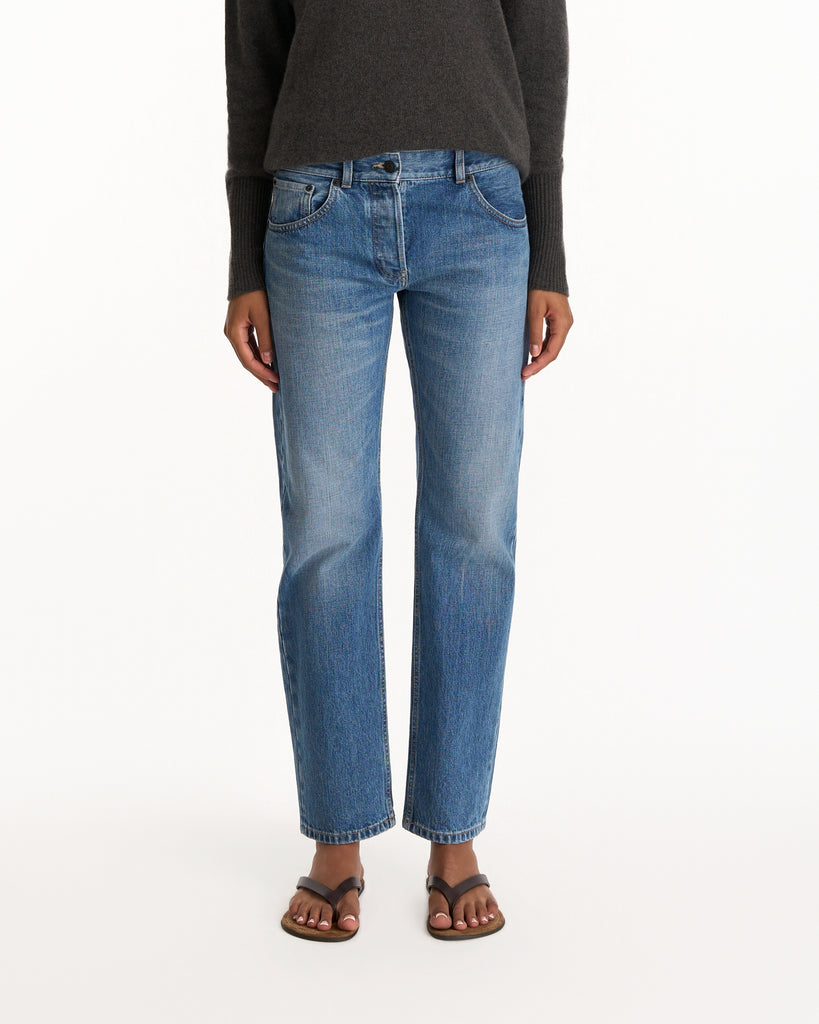 The Row Fima Jean in medium indigo