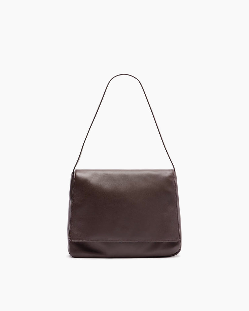 The Row Nuance Hobo Two in dark brown