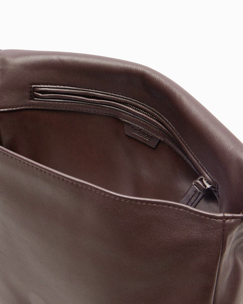The Row Nuance Hobo Two in dark brown