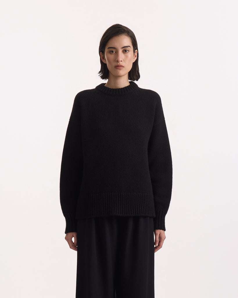 The Row Ophelia Sweater in black