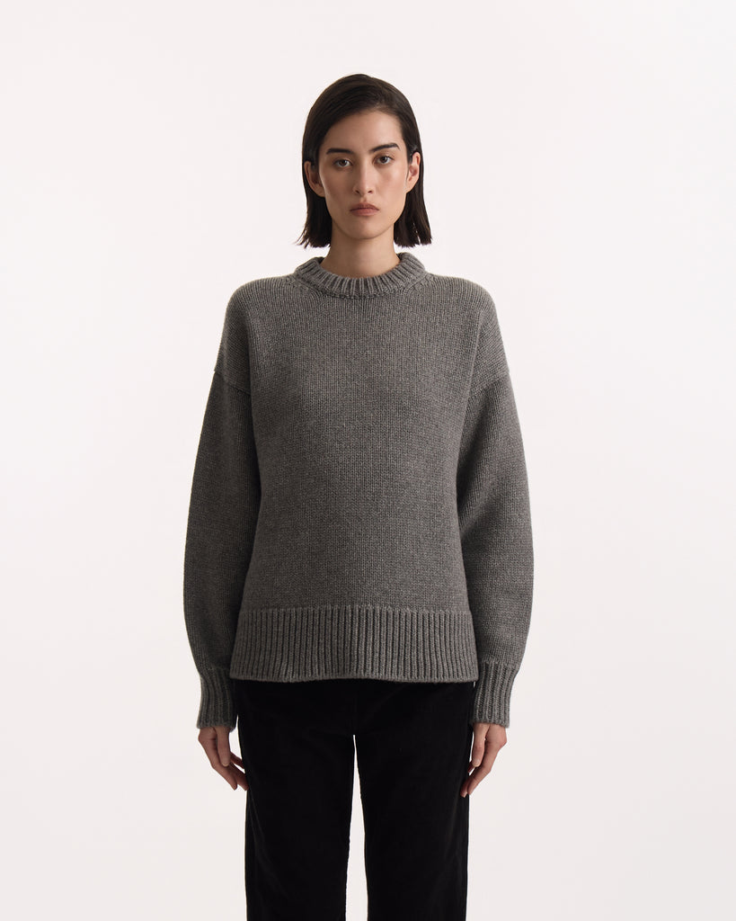 The Row Ophelia Sweater in grey melange