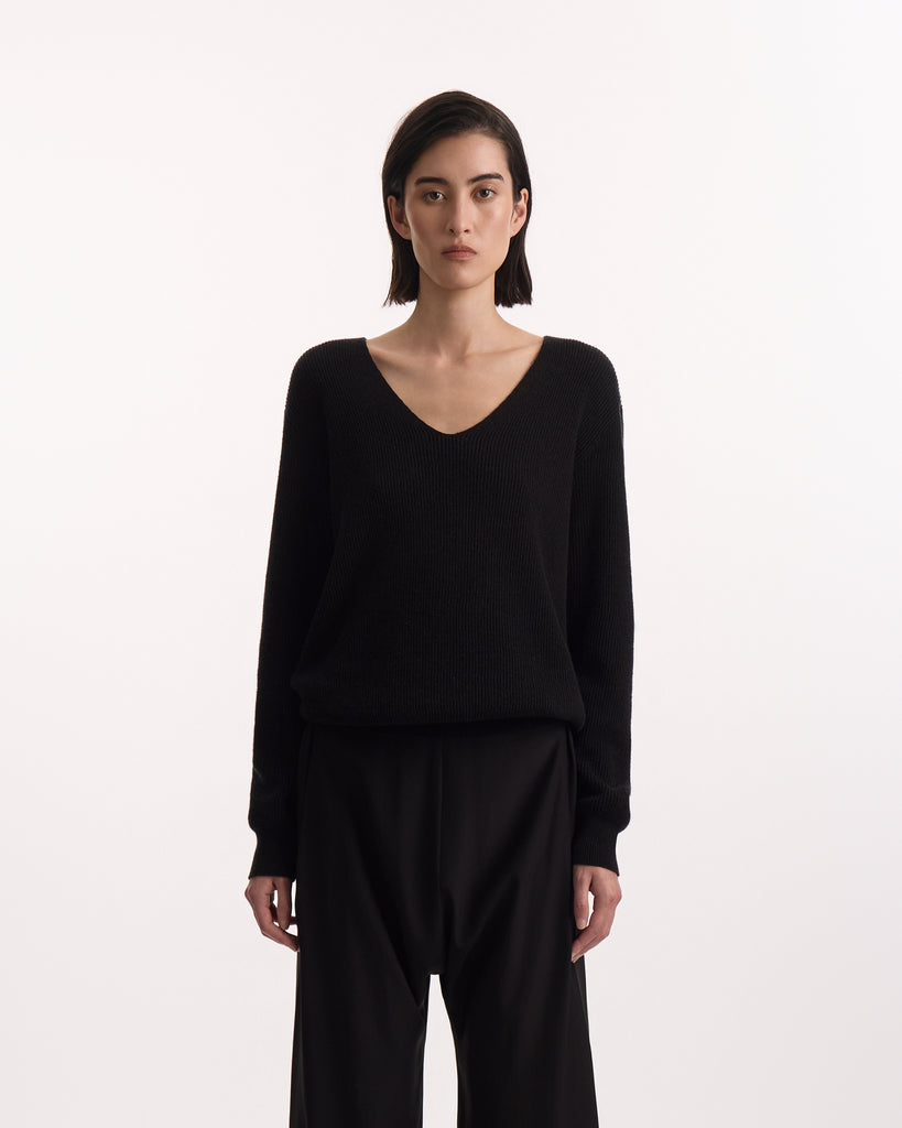 The Row Phef Sweater in black