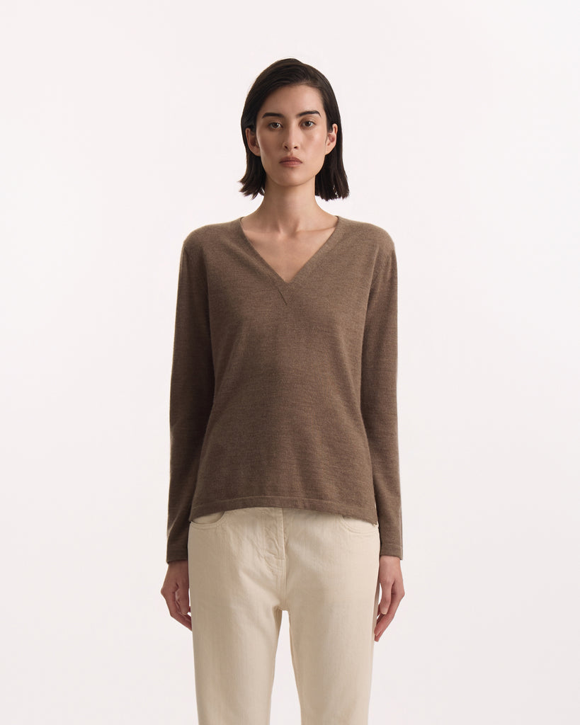 The Row Poesis Sweater in taupe