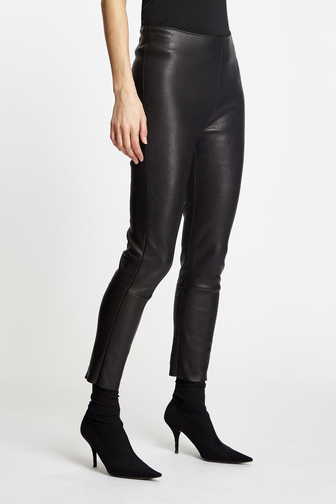 One Nineteen Leather Crop Leggings